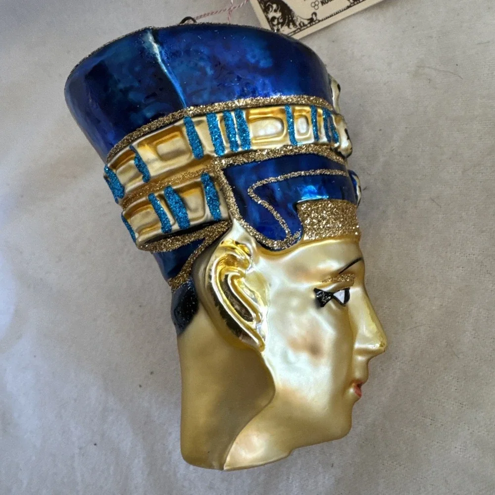 Polonaise Ornament NEFERTITI Glass Egypt Egyptian Komozja Kurt Adler‎